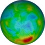 Antarctic ozone map for 2024-07-20